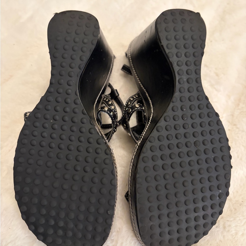 Harley-Davidson Black Studded Platform Sandals - Picture 4 of 5